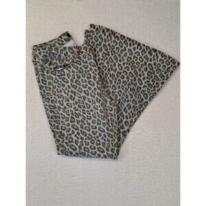 Judy Blue Jeans Womens Size 14 W Super Flare Fit Cheetah Print Faded